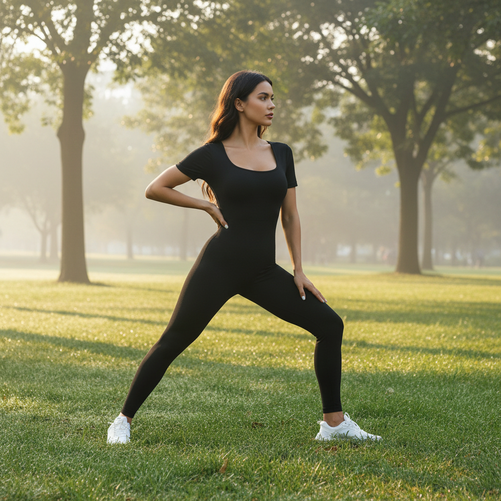 One piece seamless spandex U-neck short sleeved bodysuit with hip lifting, gym clothing, women's fitness jumpsuit