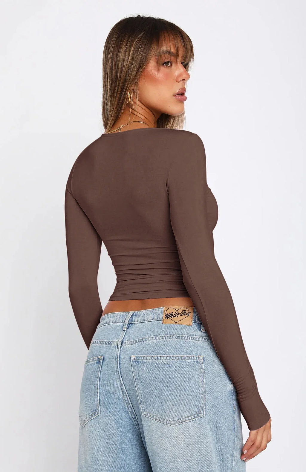 New Women's Casual Sports Long Sleeve T-shirt Spring and Autumn Solid Color Slim Fit Hoodie T-shirt Women's Street Top