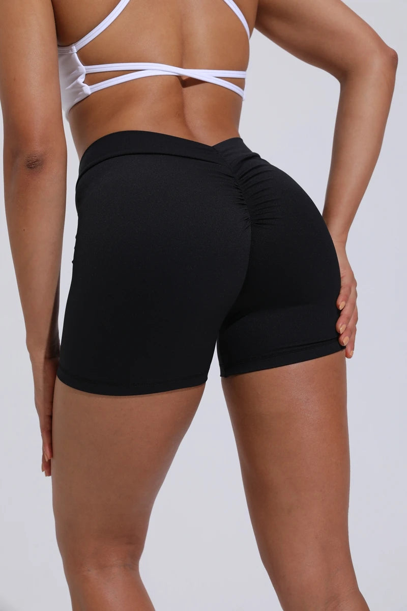 QINACTIVE V-Back Shorts Womens Clothing Gym Short Shorts Cycling Shorts Activewear High Elastic Tights Fitness Leggings