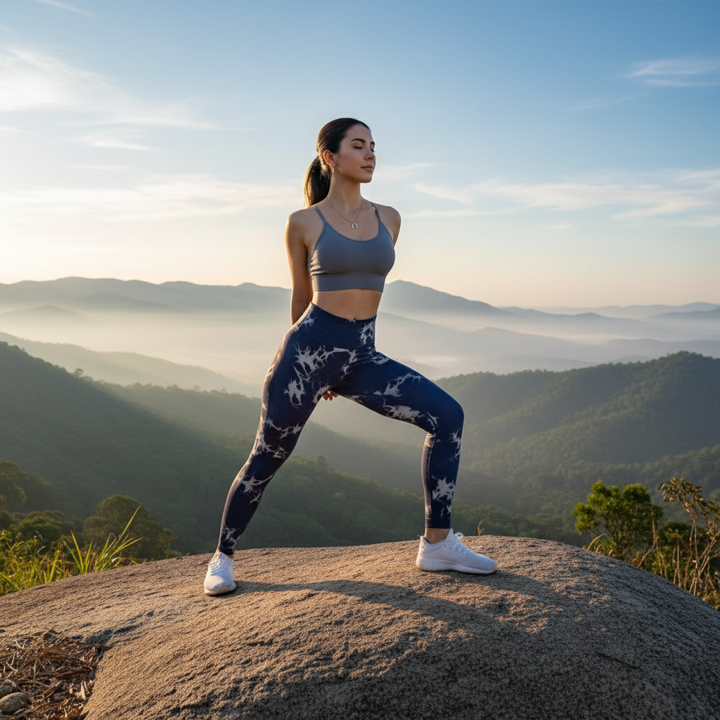 Tie-Dye Slim-Fit Peach Hip-Lifting Sports Yoga Leggings - Sexy, Butt-Enhancing for Fitness, Running & Training